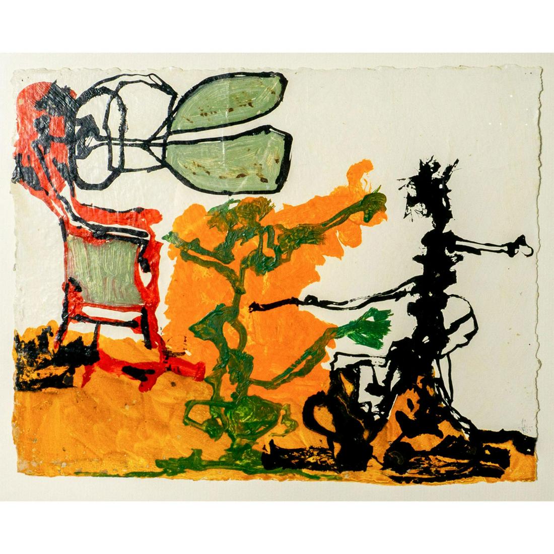 Joaquin Gonzalez (Cuban) Original Oil Mixed Media Painting (1 of 5)