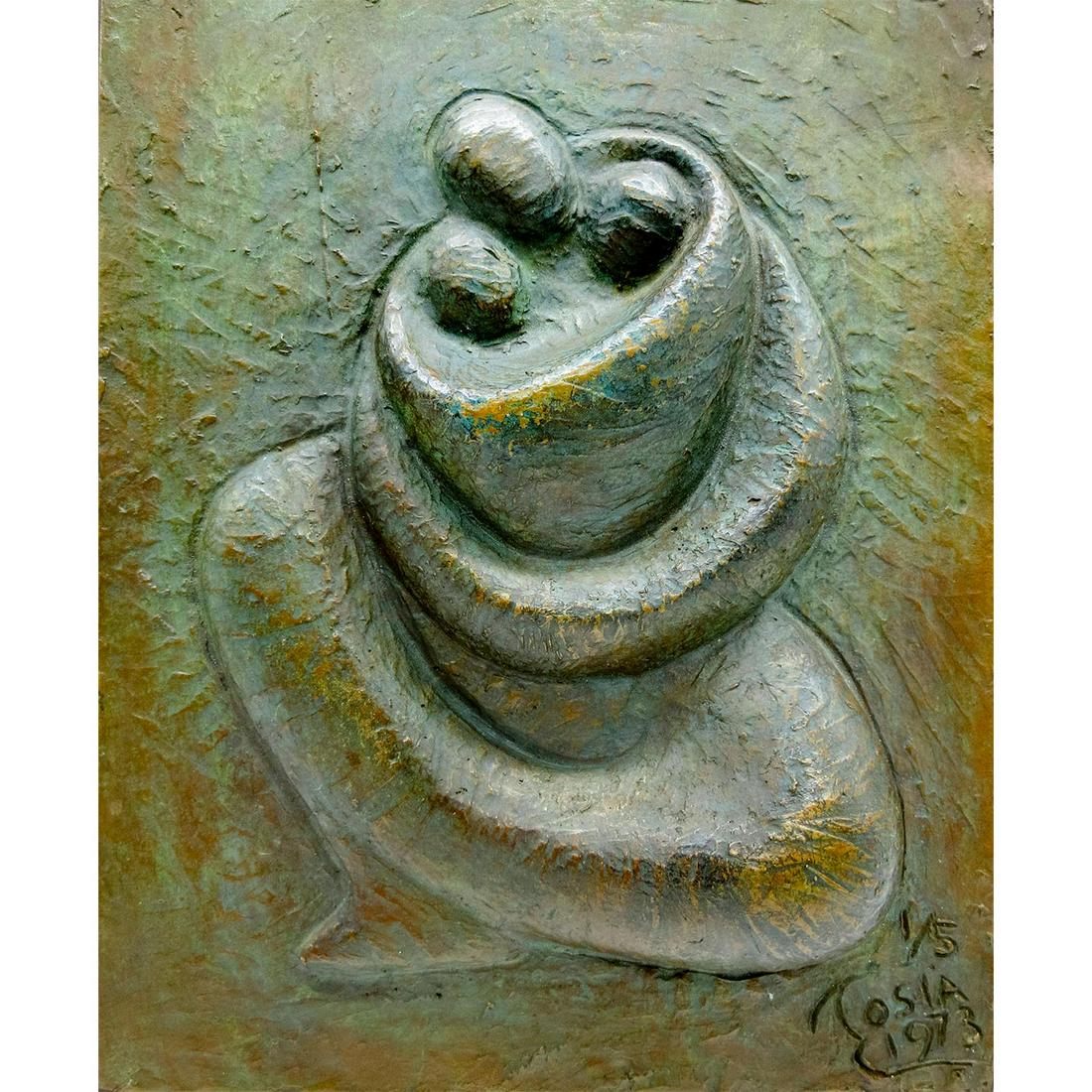 Tosia Malamud (Ukrainian, 1923-2008) Signed Bronze Plaque (1 of 6)