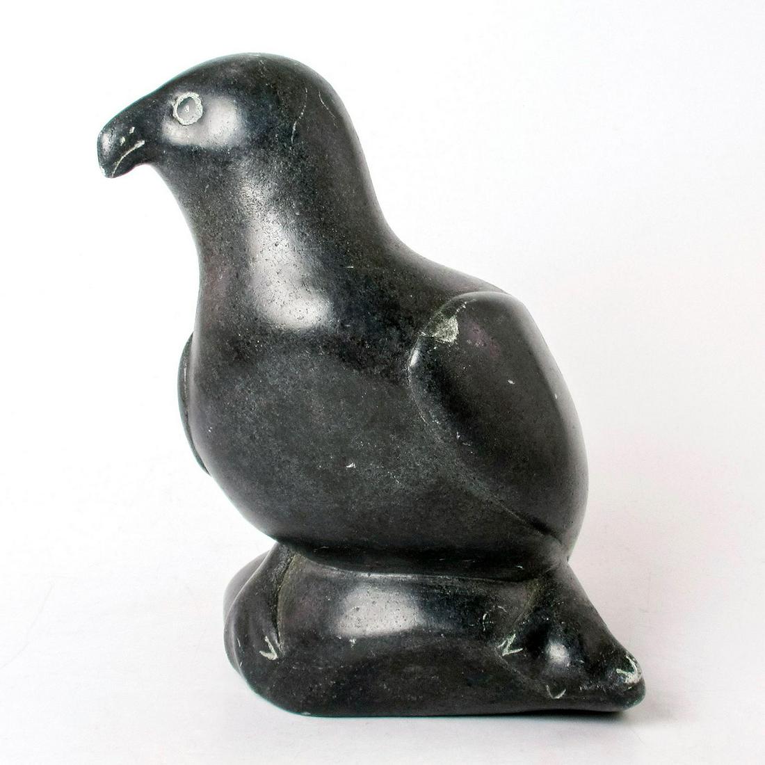 Lucassie Amm (b. 1935) Signed, Inuit Soapstone Sculpture (1 of 3)