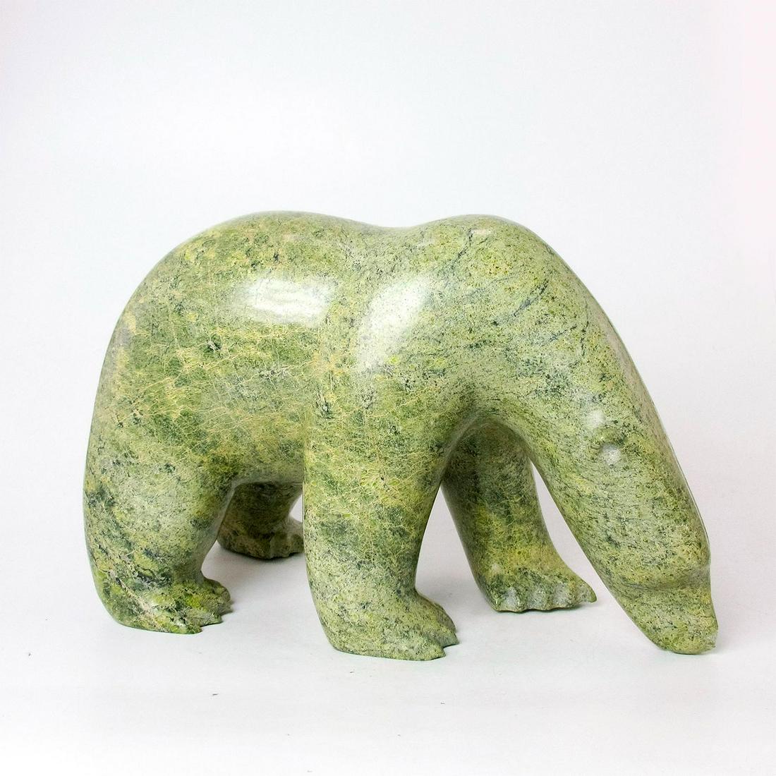 Inuit Serpentine Sculpture, Signed, Bear (1 of 3)