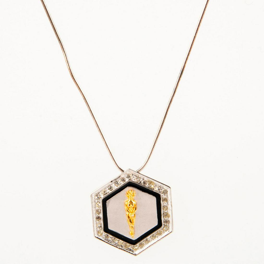 Erte Art Jewelry, I The Letter Hexagonal Pendant (1 of 7)