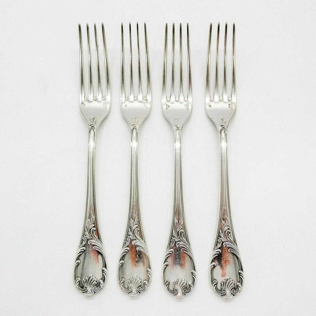 4pc Christofle Marly Pattern Silver Dinner Forks (1 of 6)