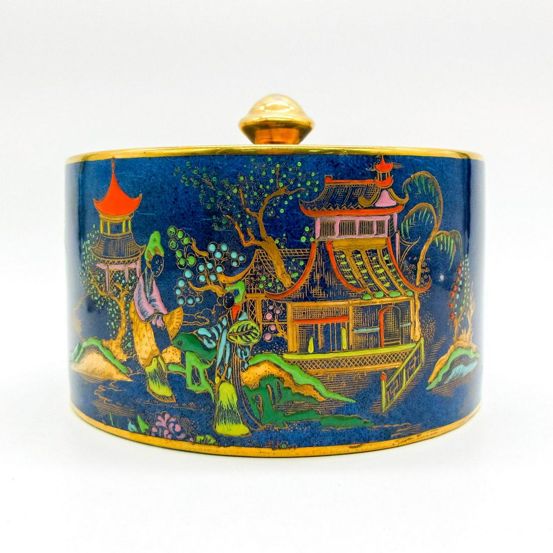 Carlton Ware Bleu Royale Lidded Trinket Box, Pagoda (1 of 5)