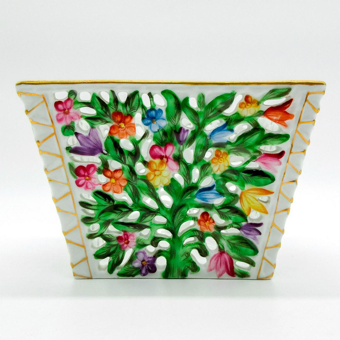 Herend Hungary Open Weave Basket, Queen Victoria (1 of 5)