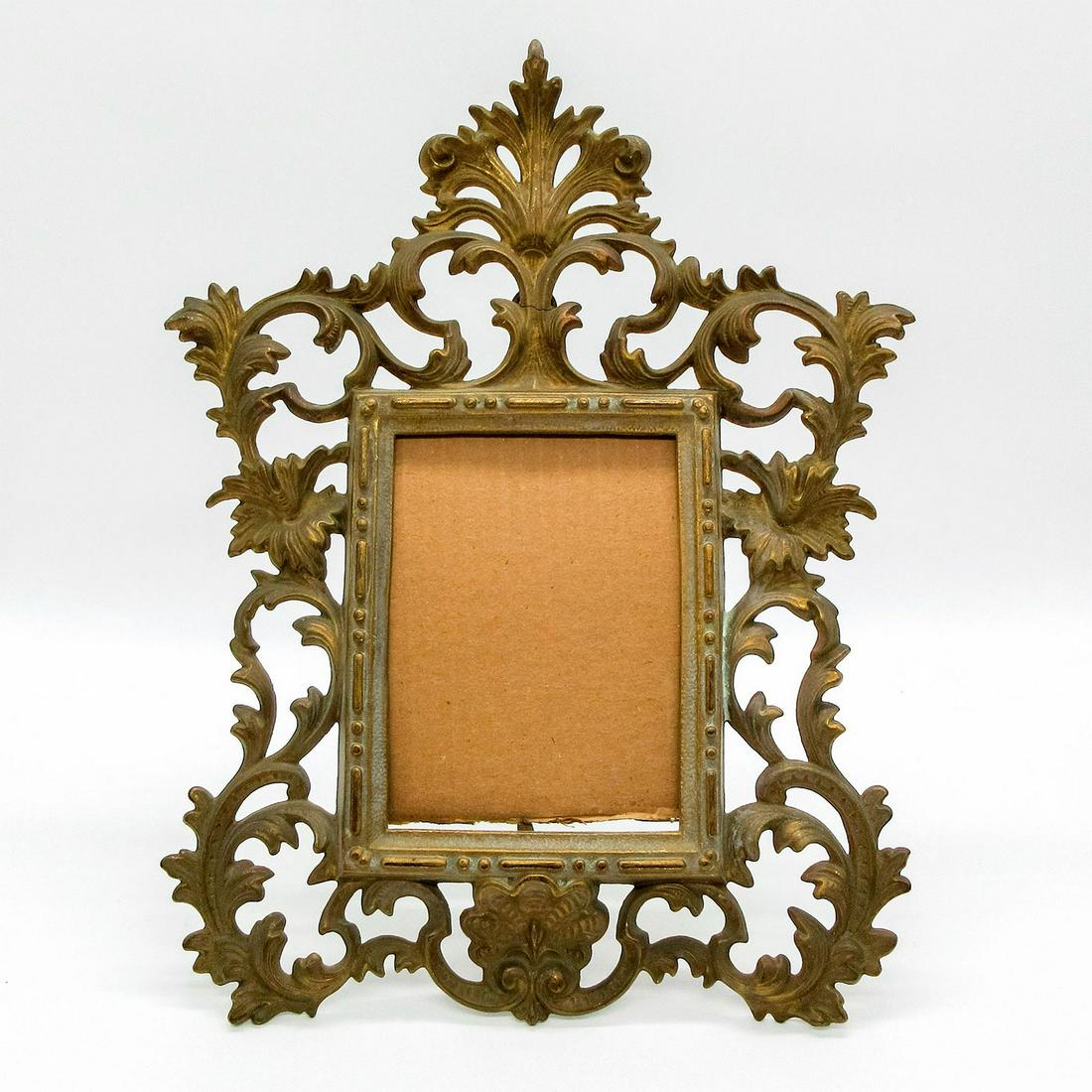 Vintage French Style Cast Iron Wall/Tabletop Picture Frame (1 of 6)
