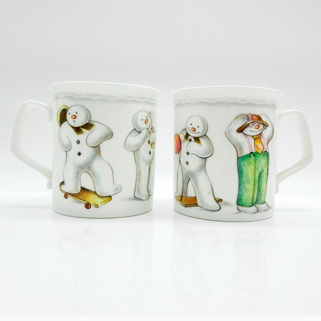 2pc Royal Doulton Mug Cups, Playful Snowman (1 of 4)