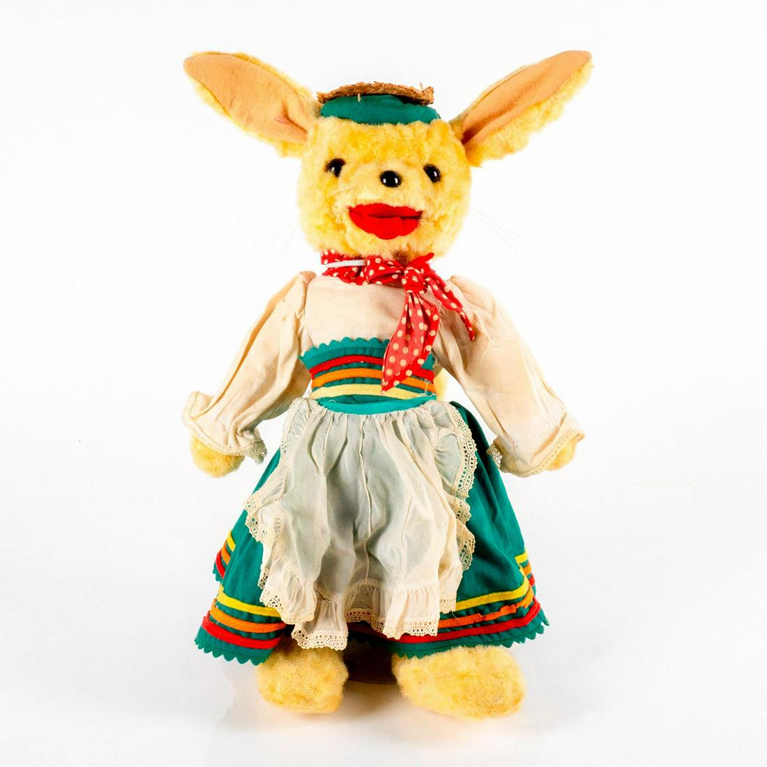 Rare Hand Made Italian Bunny Rabbit Toy in Italian Dress (1 of 3)