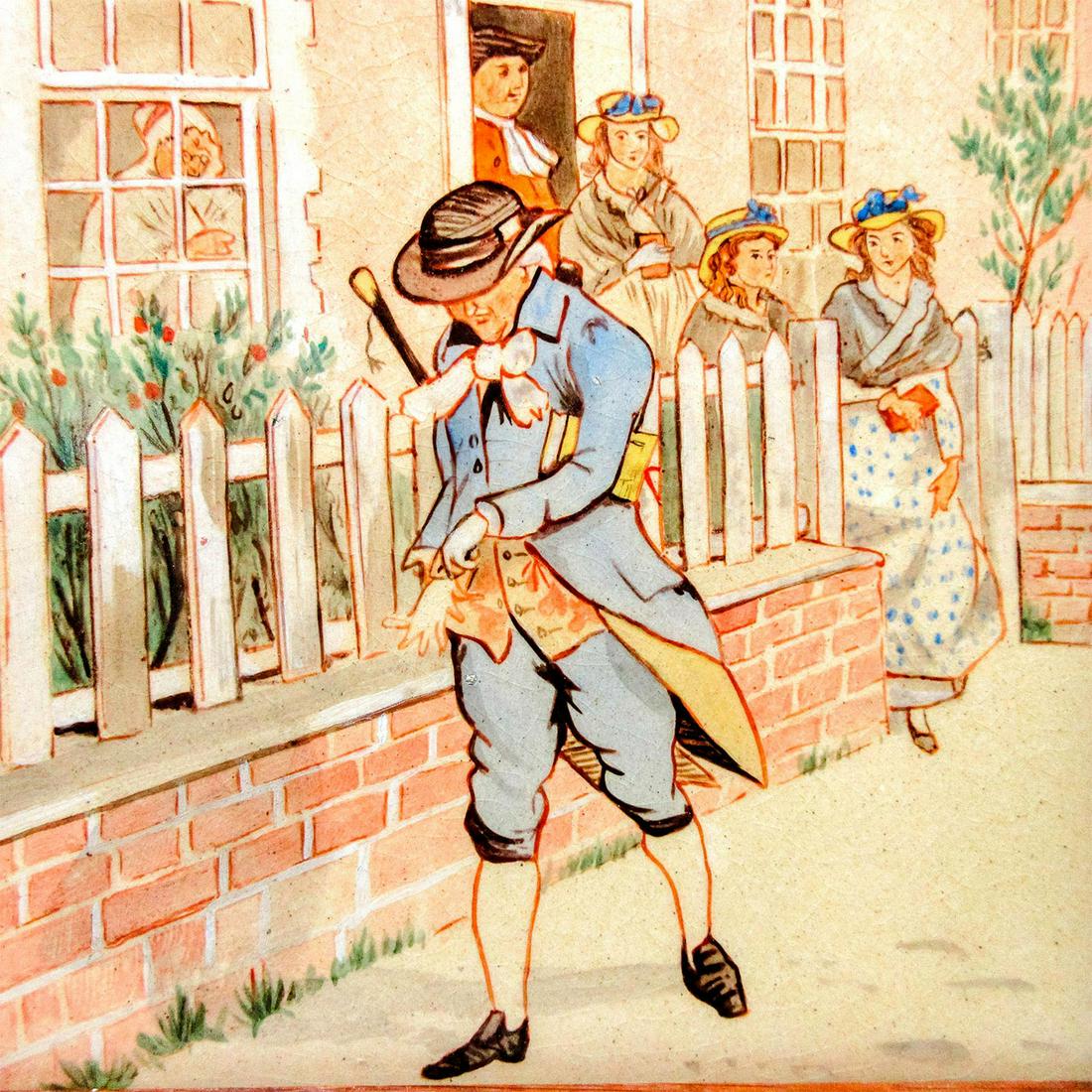 Vintage Tile Wall Plaque "Going To Church" after Caldecott (1 of 5)