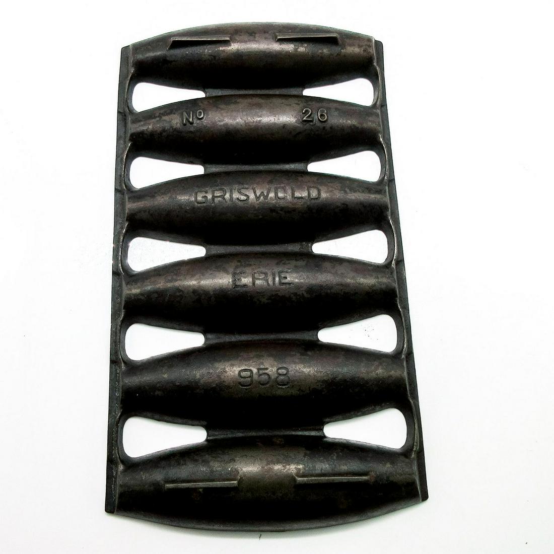 Vintage Griswold Cast Iron Vienna Bread Roll Pan #26 958 (1 of 3)