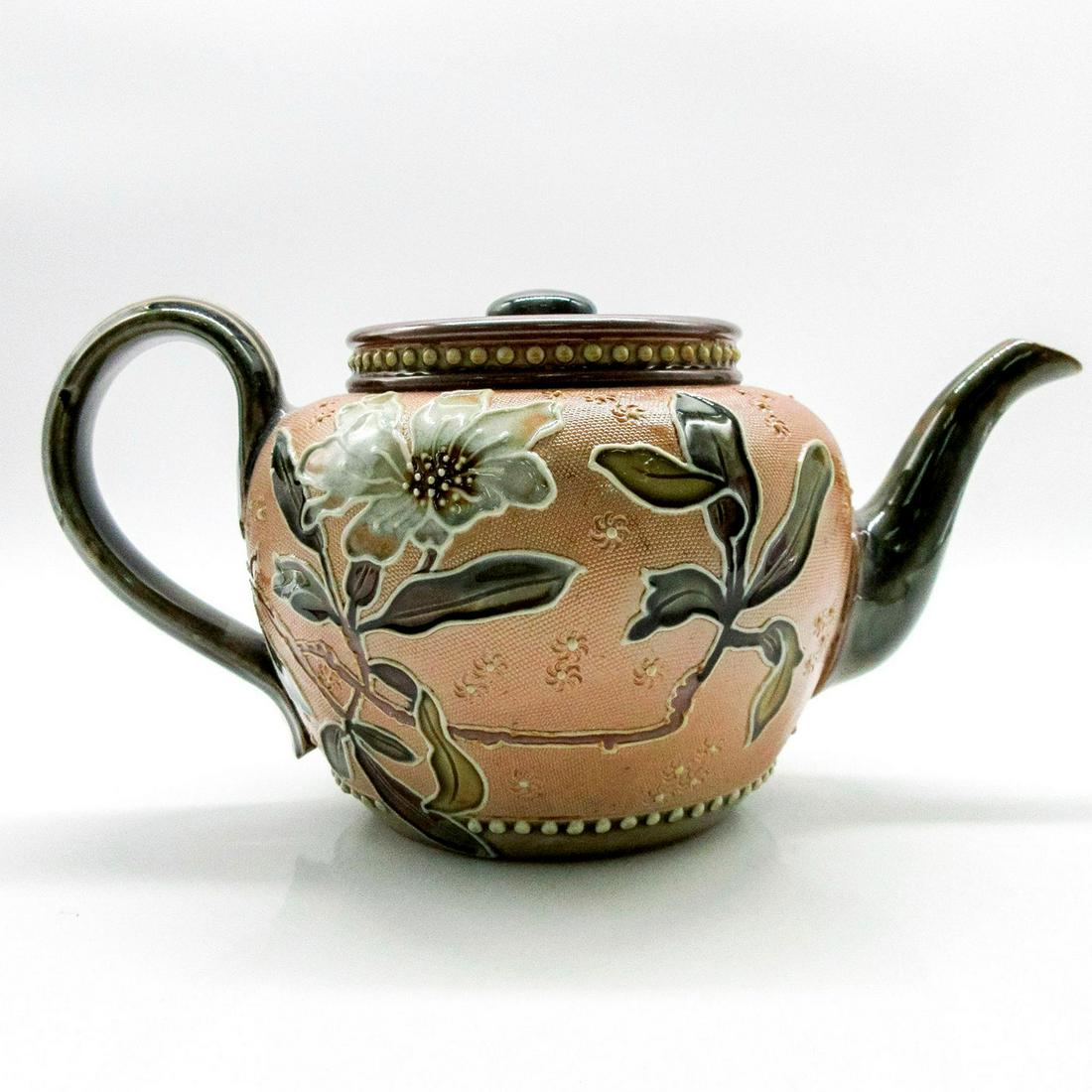 Royal Doulton Floral Pattern Lambeth Stoneware Tea Pot (1 of 5)