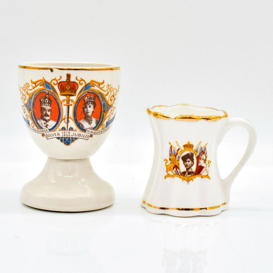2pc British Royalty Commemorative Egg Cup and Mini Mug (1 of 3)