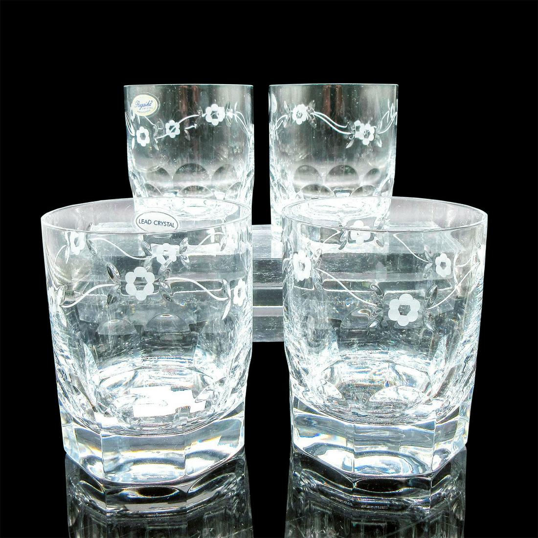 4pc Rogaska Lead Crystal Old Fashioned Glasses, Scarlett (1 of 7)