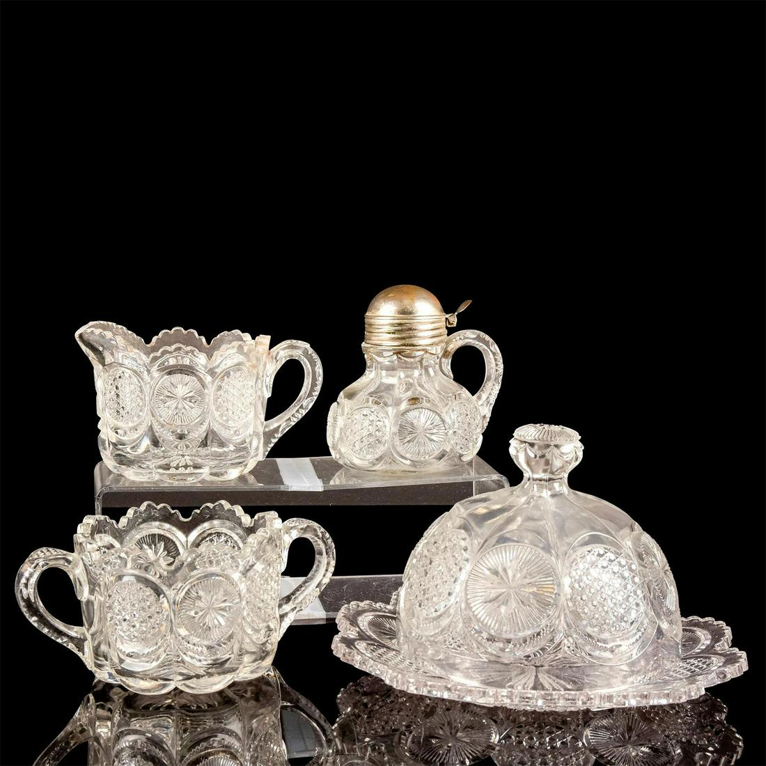 4pc Glass Decorative Table Set (1 of 9)
