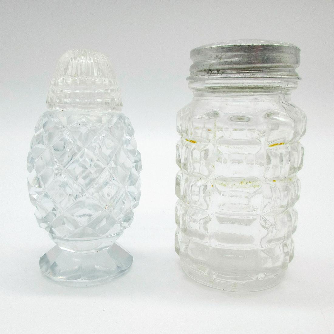 2pc Decorative Glass Salt Pepper Shakers (1 of 2)