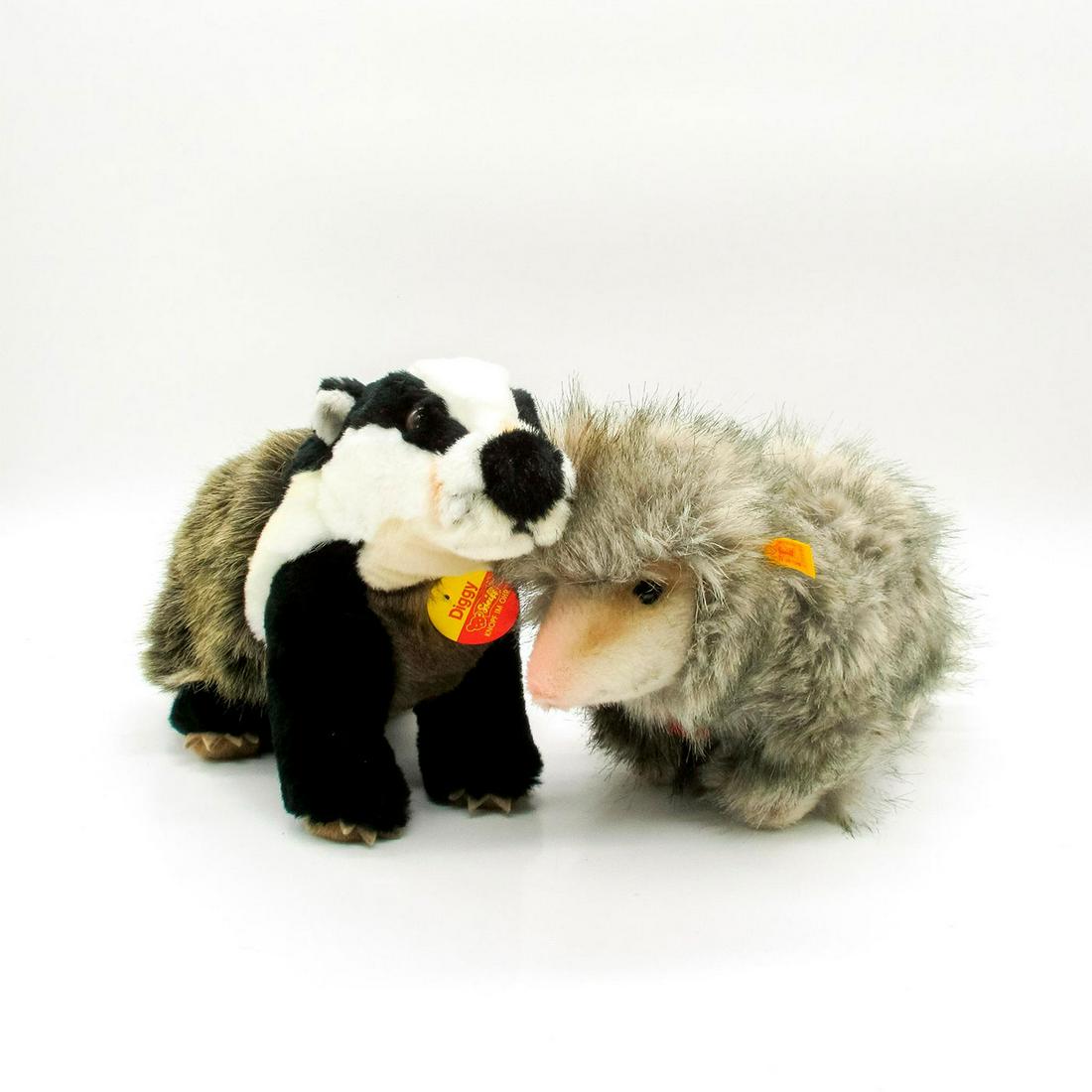 2pc Steiff Stuffed Animals, Billy Opossum and Diggy Badger (1 of 18)