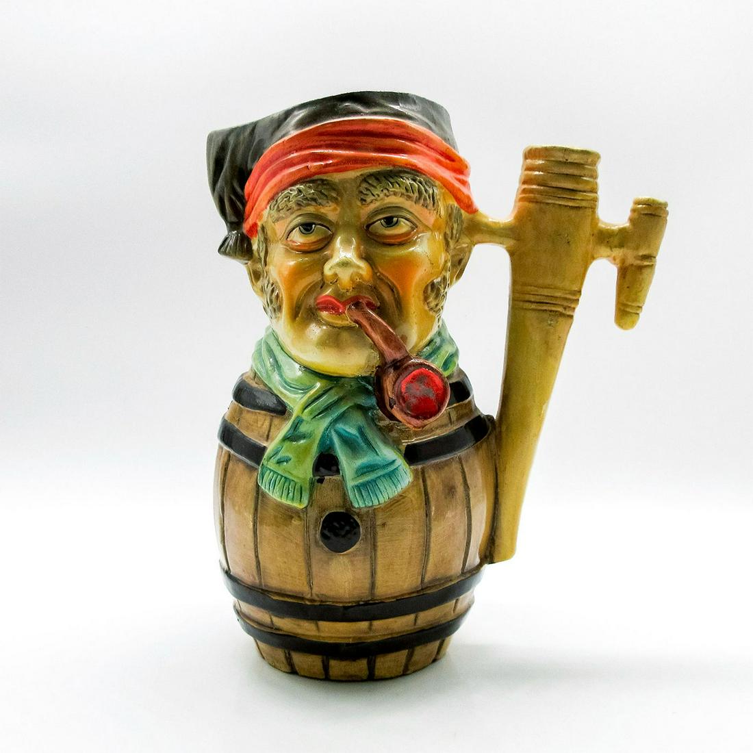 Barcelos Portugal Character Jug Pirate with Pipe on Barrel (1 of 5)
