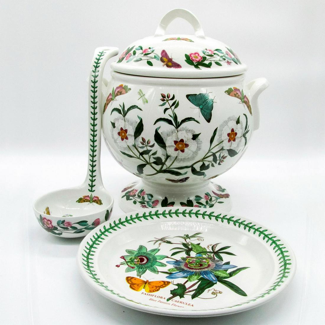 3pc Portmeirion Botanic Garden Soup Tureen, Ladle & Plate (1 of 17)