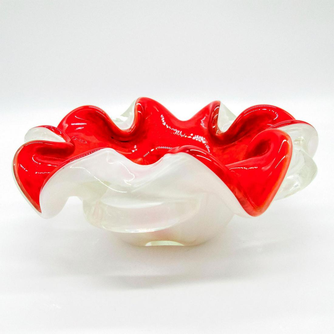 Murano Inspired Red Glass Candy Dish (1 of 9)