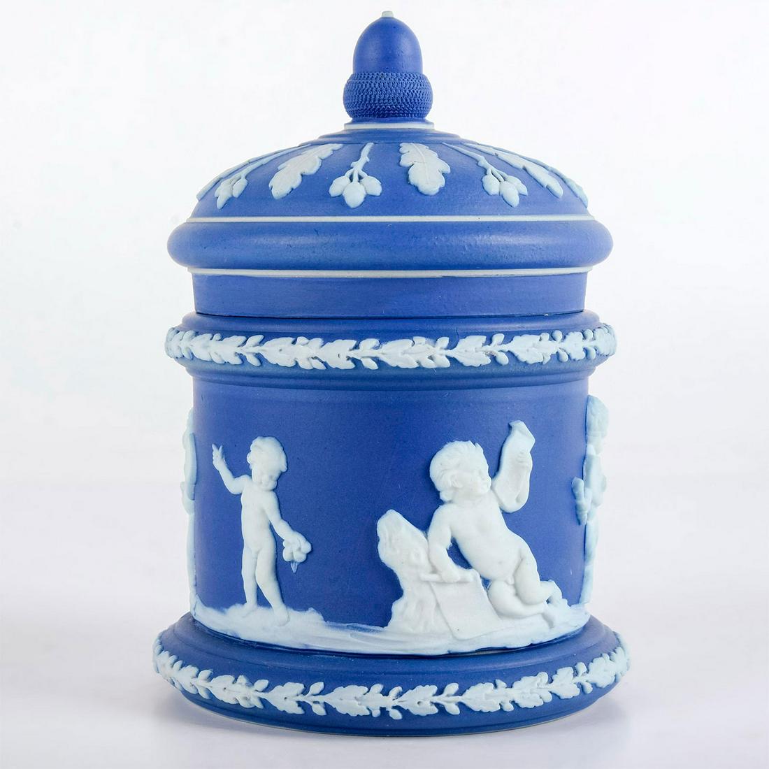 Wedgwood Blue Jasperware Trinket Jar with Lid (1 of 6)