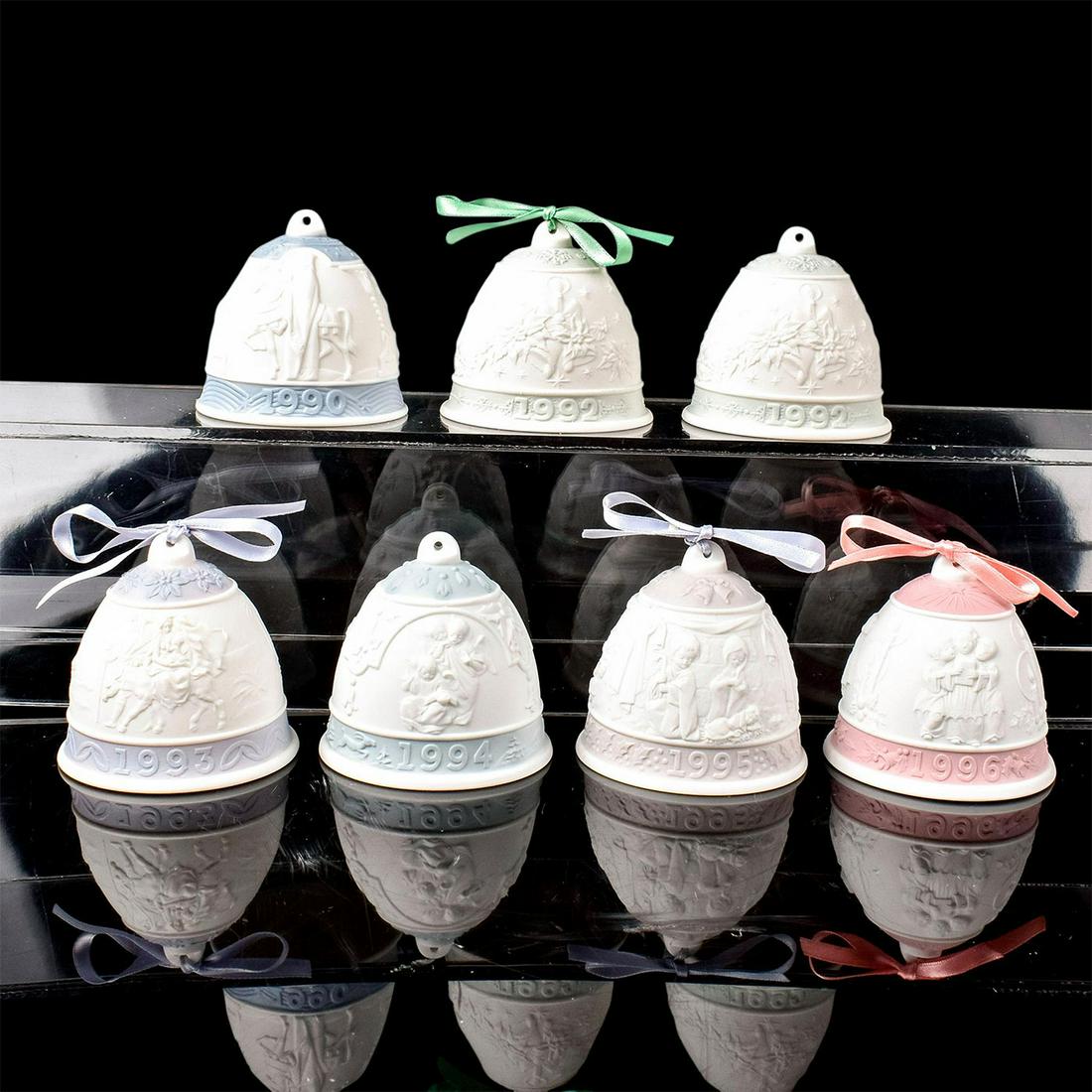 7pc Christmas Bells, Lladro Porcelain Ornaments (1 of 6)