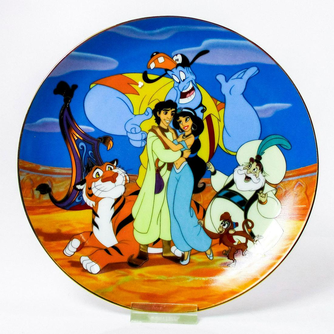 Bradford Exchange Disney Aladdin Plate, Group Hug (1 of 3)