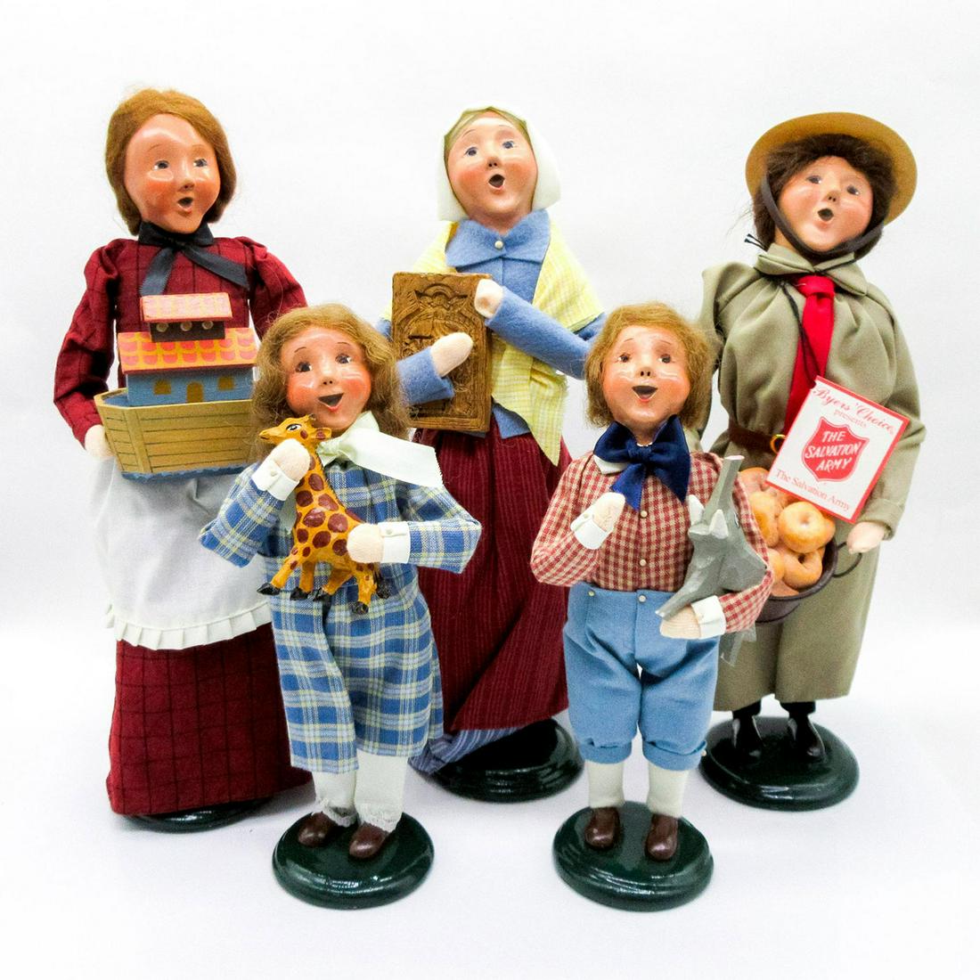 5pc Byers' Choice Resin Christmas Figurines, The Carolers (1 of 7)