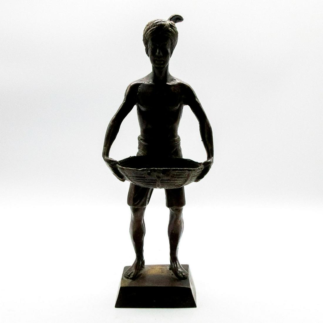 Vintage Bronze Statue of Blackamoor Style of Franz Bergmann (1 of 6)