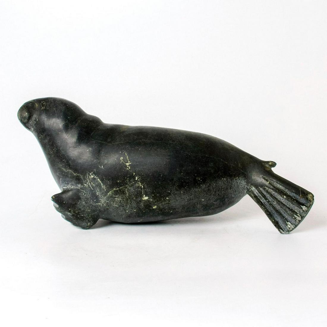 Inuit Regional Stone Sculpture, Large Seal (1 of 3)