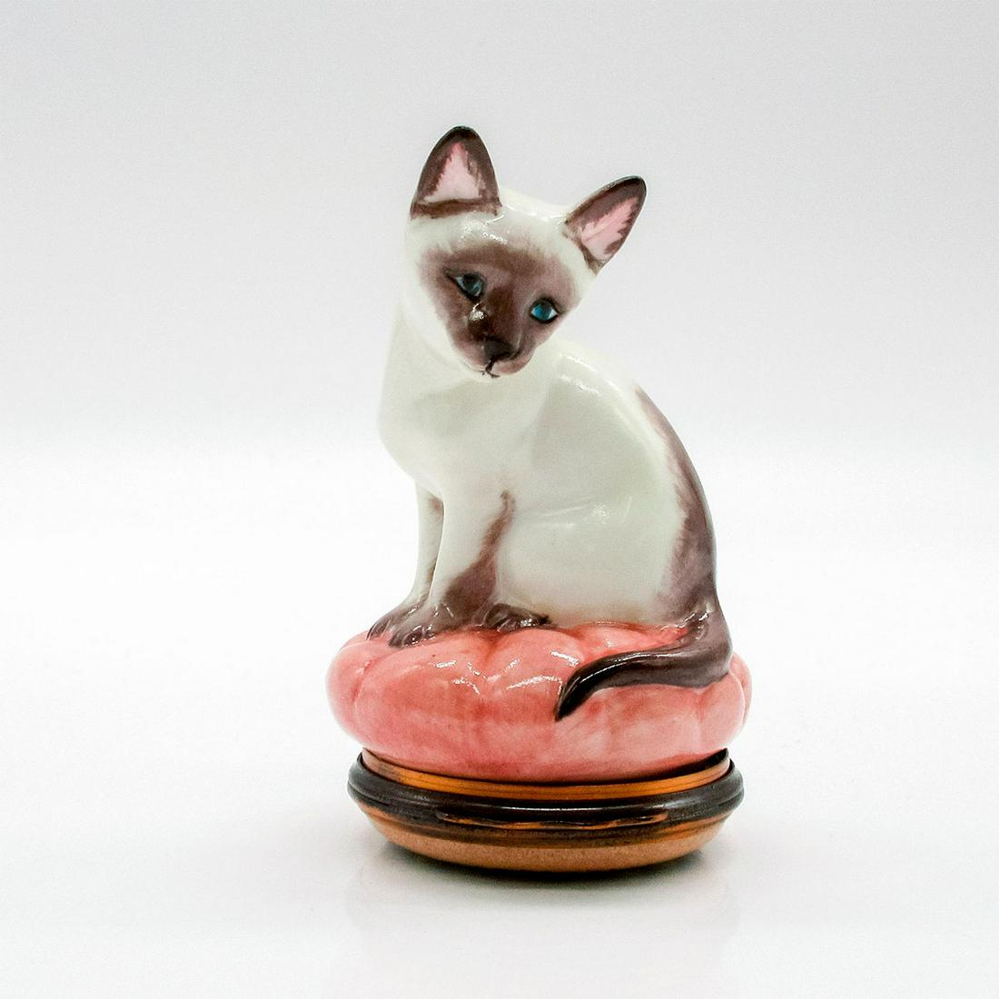 Halcyon Days Enamel Trinket Box, Siamese Kitten (1 of 8)