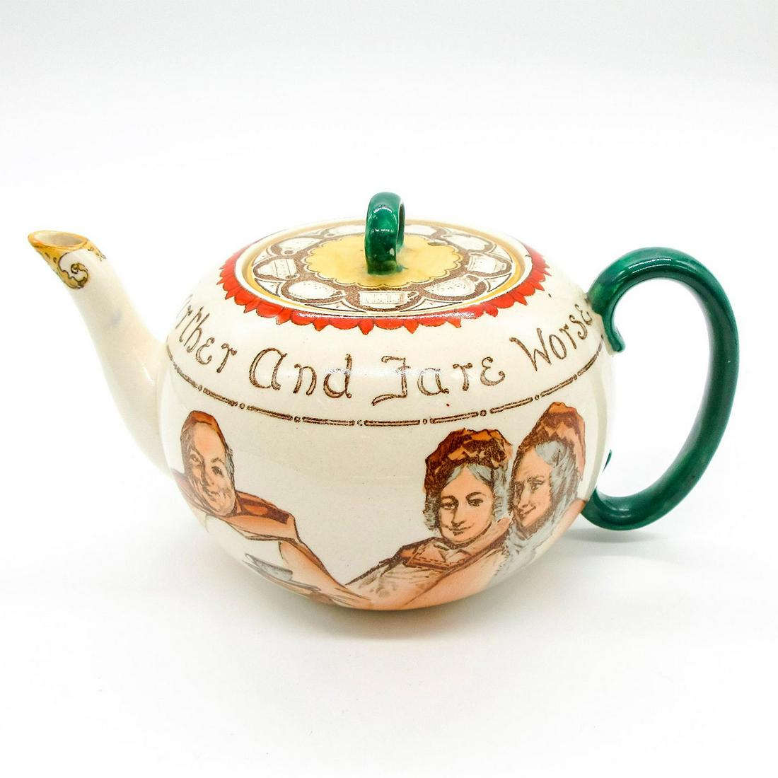 Royal Doulton Lidded Teapot, Go Farther and Fare Worse (1 of 7)