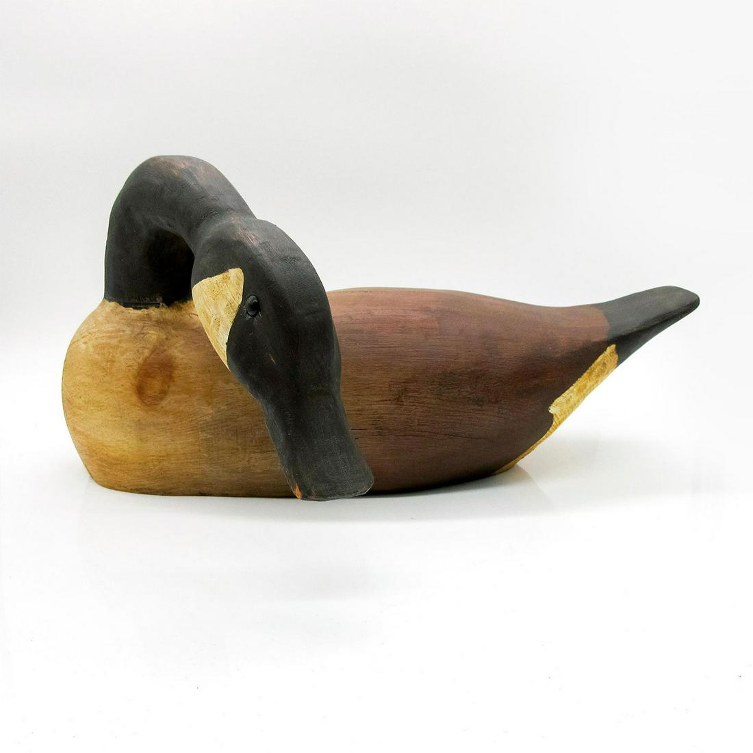 Vintage Artist Signed Wooden Decoy Canada Goose (1 of 5)