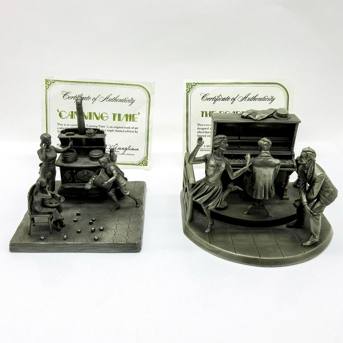 2pc Franklin Mint Pewter Figurals, Roaring 20s, Canning Time (1 of 14)