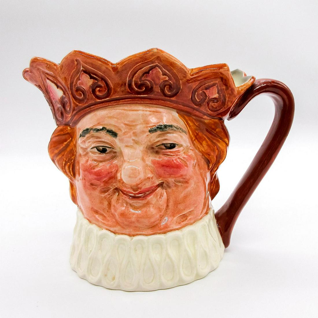 Old King Cole D6036 - Large - Royal Doulton Character Jug: Variation Two. Brown crown. Royal Doulton backstamp. Artist: Harry Fenton Issued: 1939 - 1960 Dimensions: 5.75"H Manufacturer: Royal Doulton Country of Origin: England