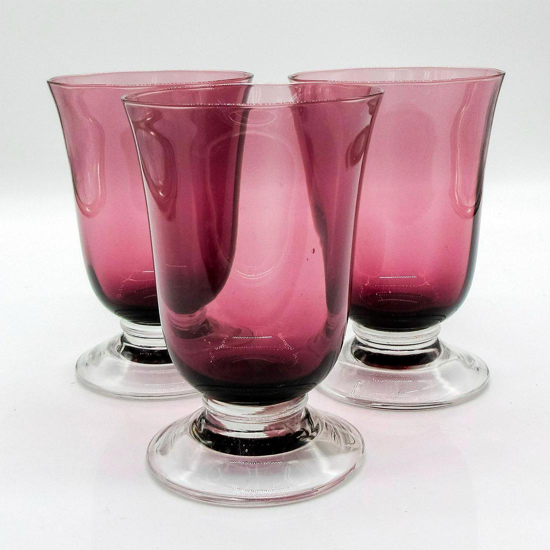 3pc Lenox Colore DOF Amethyst Crystal Glasses Goblets (1 of 5)