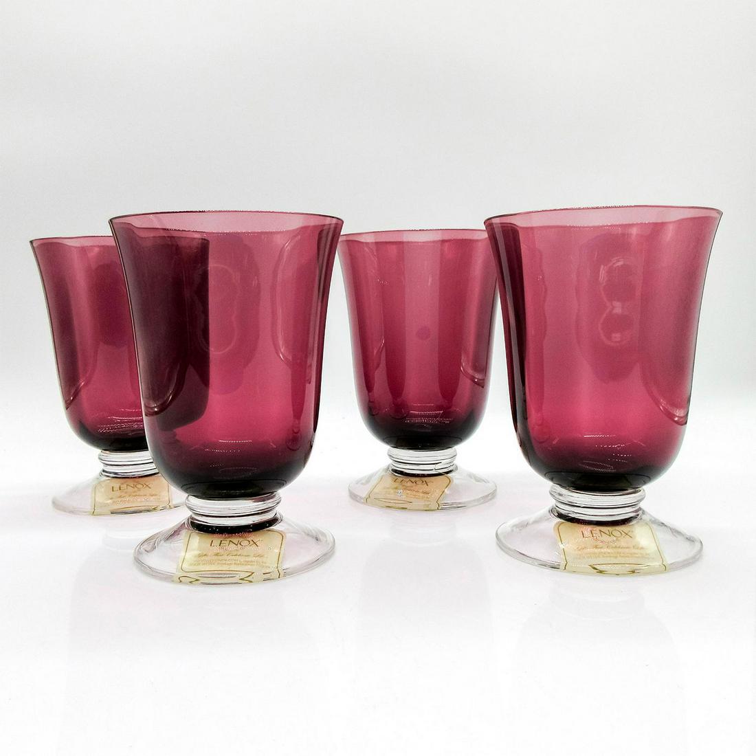 4pc Lenox Colore DOF Amethyst Crystal Glasses Goblets (1 of 4)
