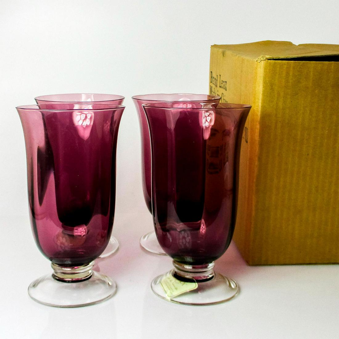 4pc Lenox Crystal Highball Glasses, Amethyst (1 of 3)