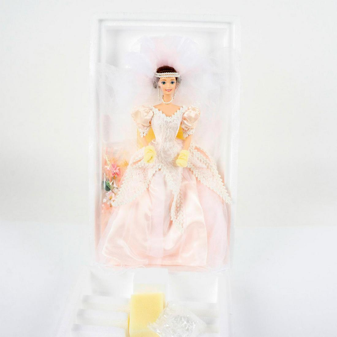 Vintage Mattel Barbie Doll, Blushing Orchid Bride: Limited edition. Third in a series. Part of The Wedding Flower Collection. In original box, unopened. #16962. Original box included. Dimensions of box: 14"L x 10"W x 3"H. #Barbie #Mattel #