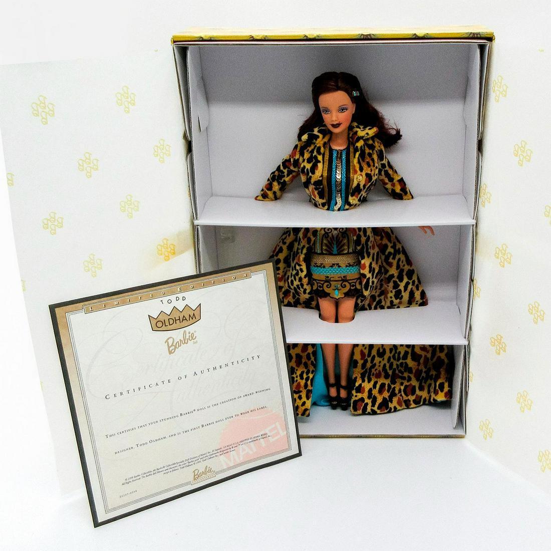 Vintage Mattel Barbie, Todd Oldham Doll: Limited Edition. Includes original box, unopened. #22205. Dimensions of box: 13.5"L x 9"W x 3"H. #Barbie #Mattel Issued: 1998 Dimensions: 11.5" H Manufacturer: Mattel Country of Origin: Ch