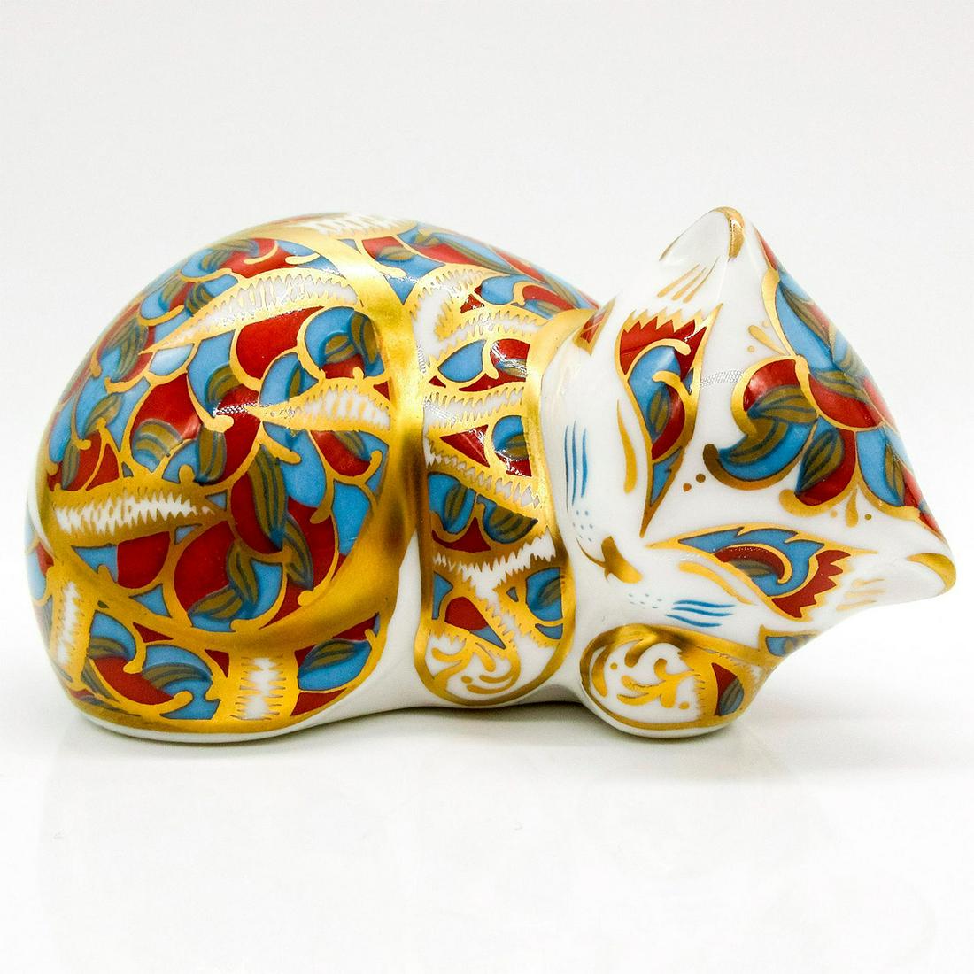 Royal Crown Derby Figural Paperweight, Sleepy Kitten (1 of 5)