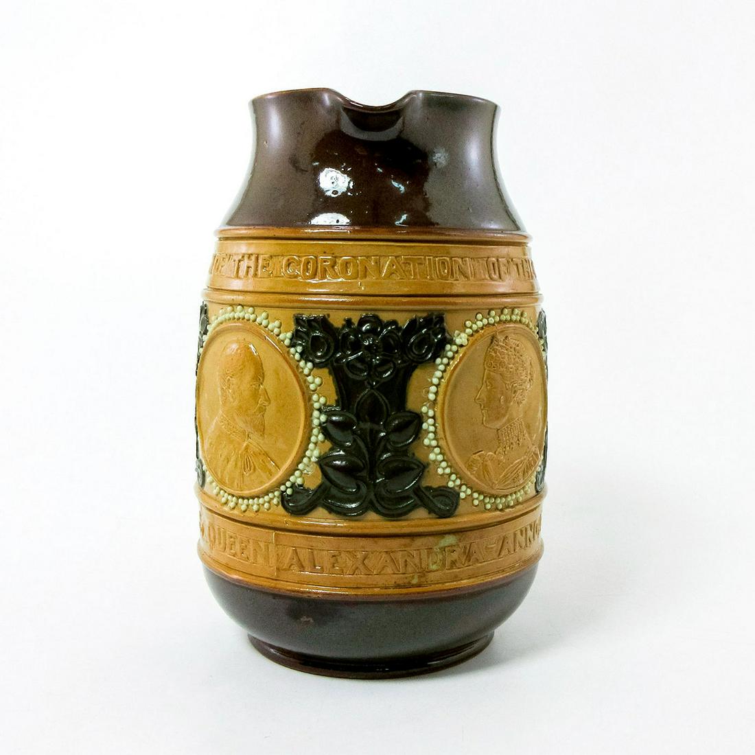 Doulton Lambeth Jug King Edward VII and Queen Alexandra (1 of 4)