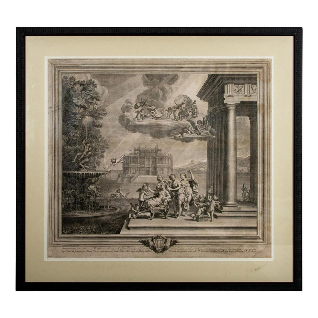 Antique Engraving by Baudet after Francesco Albani (1 of 6)