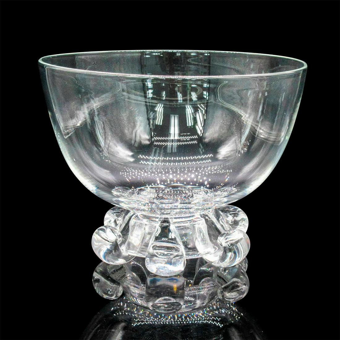 Steuben Clear Art Glass Footed Bowl (1 of 2)
