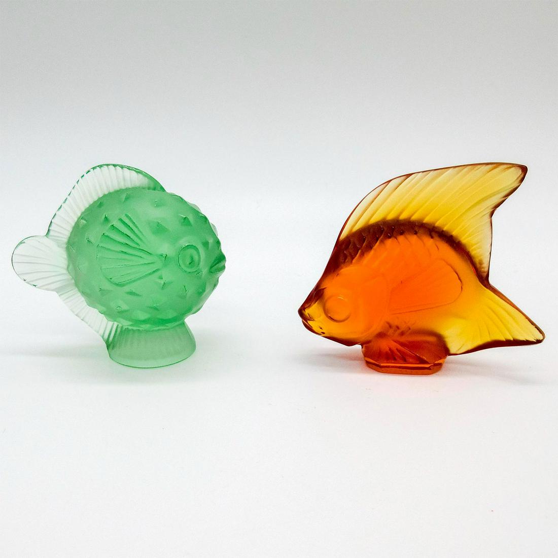 2pc Lalique Miniature Glass Fish Figurines (1 of 6)