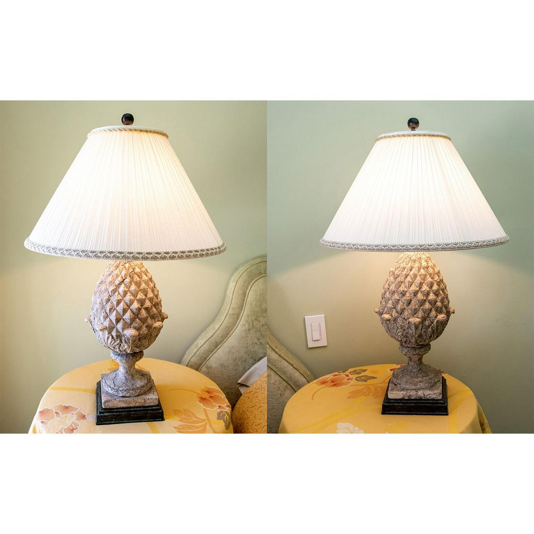 Pair of French Style Artichoke Table Lamps (1 of 9)