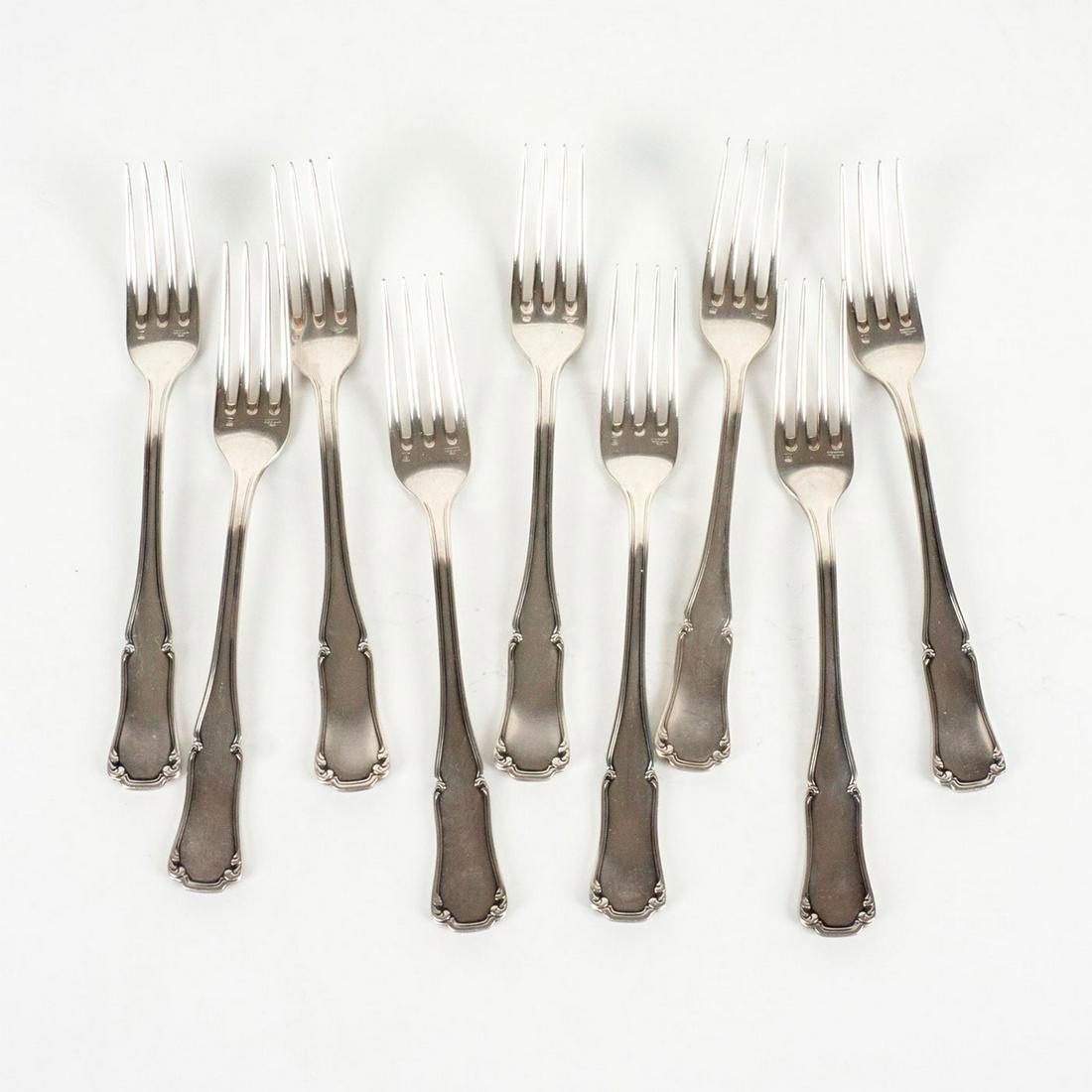 9pc Vintage French Ercuis Silver Plated Flatware, Dinner Forks (1 of 4)