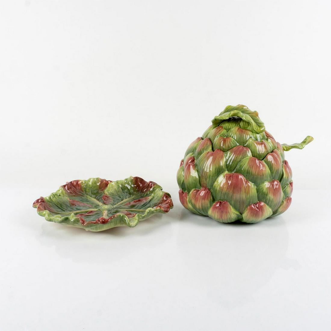 Vintage Kaldun & Bogle Artichoke Tureen, Plate + Ladle (1 of 9)