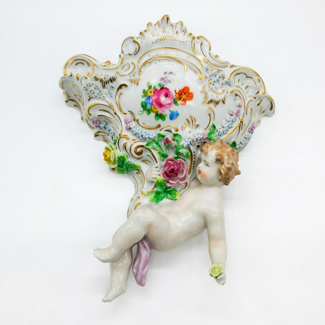 Dresden Porcelain Wall Pocket Figurine (1 of 2)