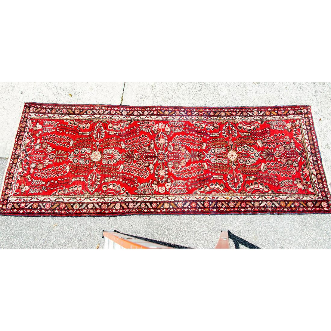 Vintage Decorative Red and Black Wool Rug (1 of 8)