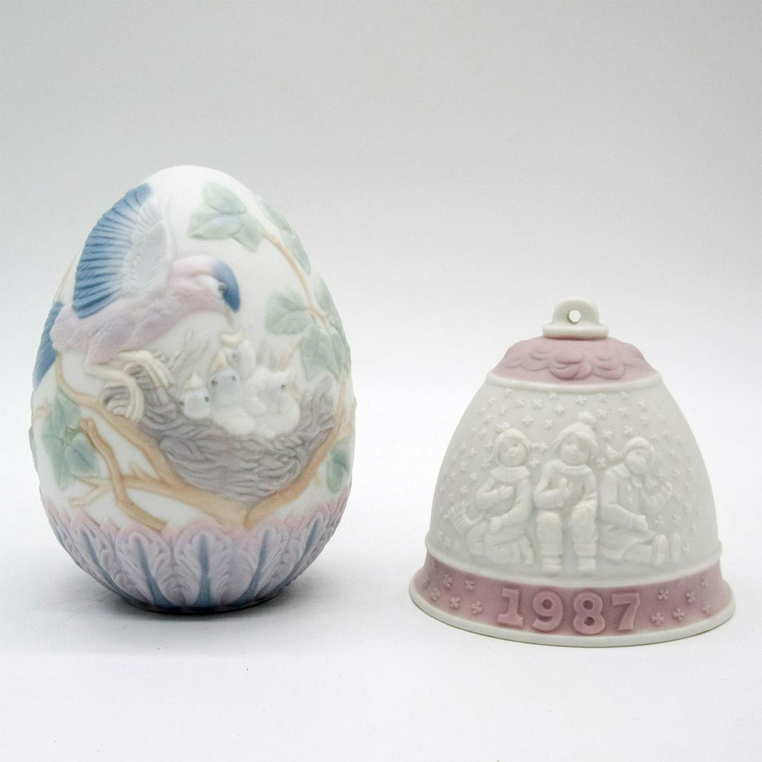 2pc Lladro Porcelain Decorative Egg/Ornament (1 of 6)