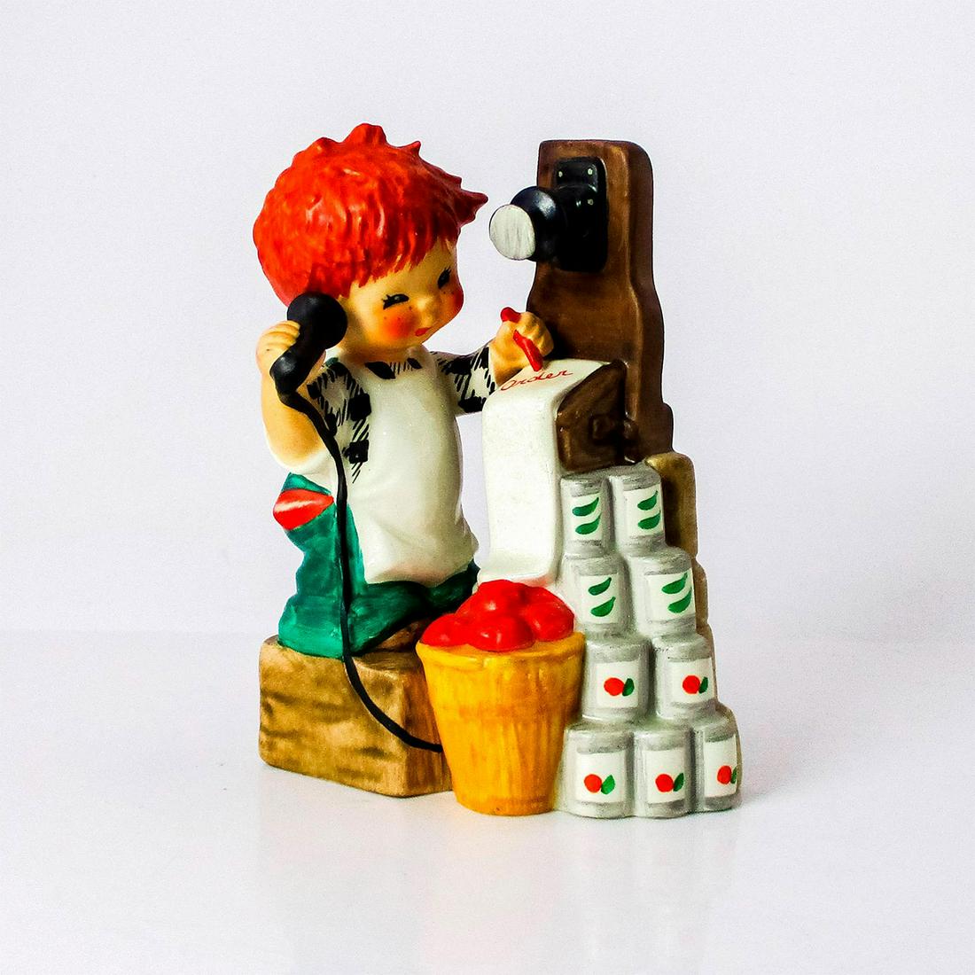 Goebel Figurine, Super Service Byj 39: Matte and glossy finish. Goebel backstamp. #Goebel Issued: 20th c. Dimensions: 5" H Manufacturer: Goebel Country of Origin: Germany